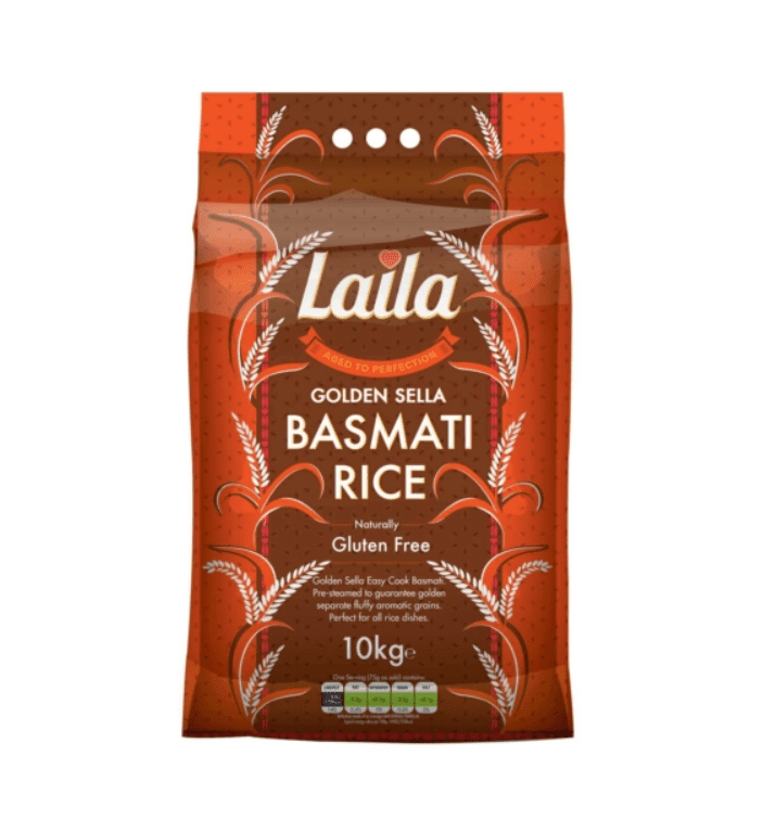 Laila Golden Sella Basmati Rice 10kg (Easy Cook Basmati) Buy Online