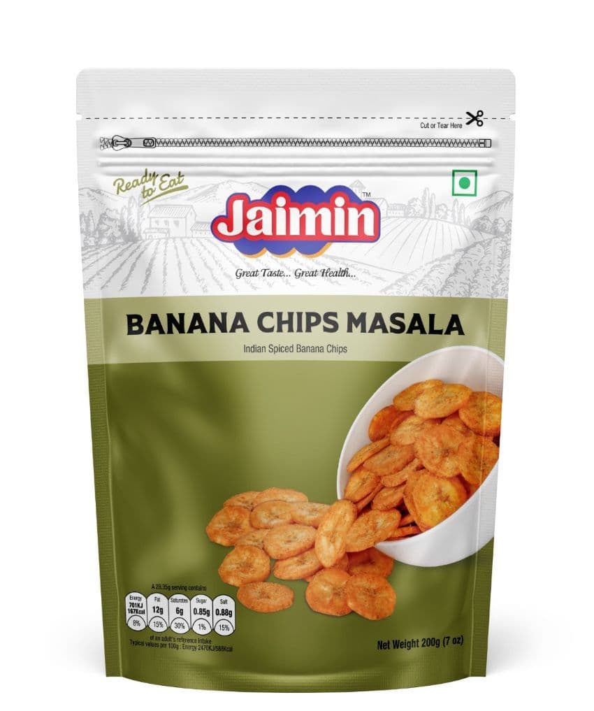 Masala Spiced Banana Chips by Jaimin | Buy Online at the Asian Cookshop