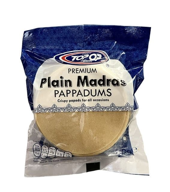 Mini Plain Poppadom (Appalam) 3'' | Buy Online at The Asian Cookshop