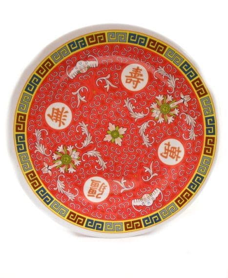 Oriental Red Design 8'' Plate | Buy Online at the Asian Cookshop