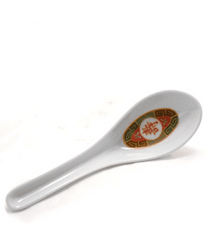 Oriental Red Design Rice Soup Spoon