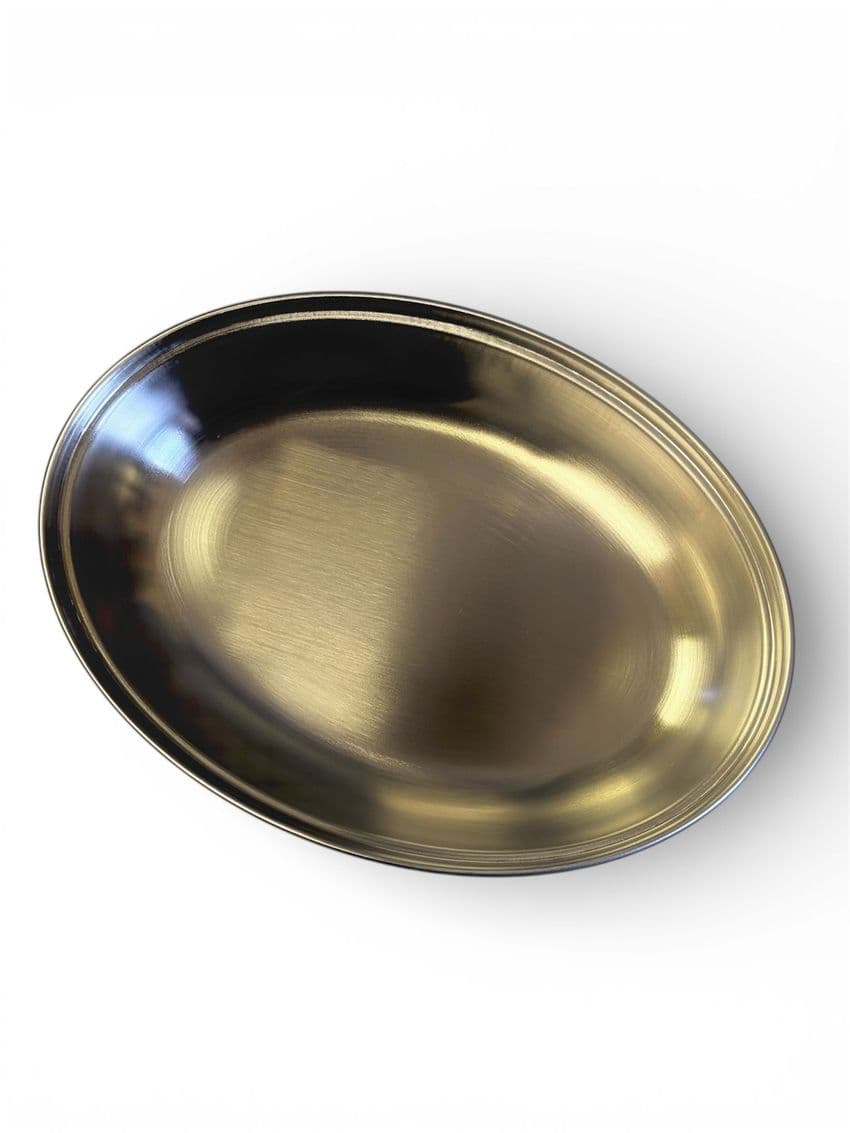 Oval Stainless Steel Dish | Buy Online at The Asian Cookshop.

