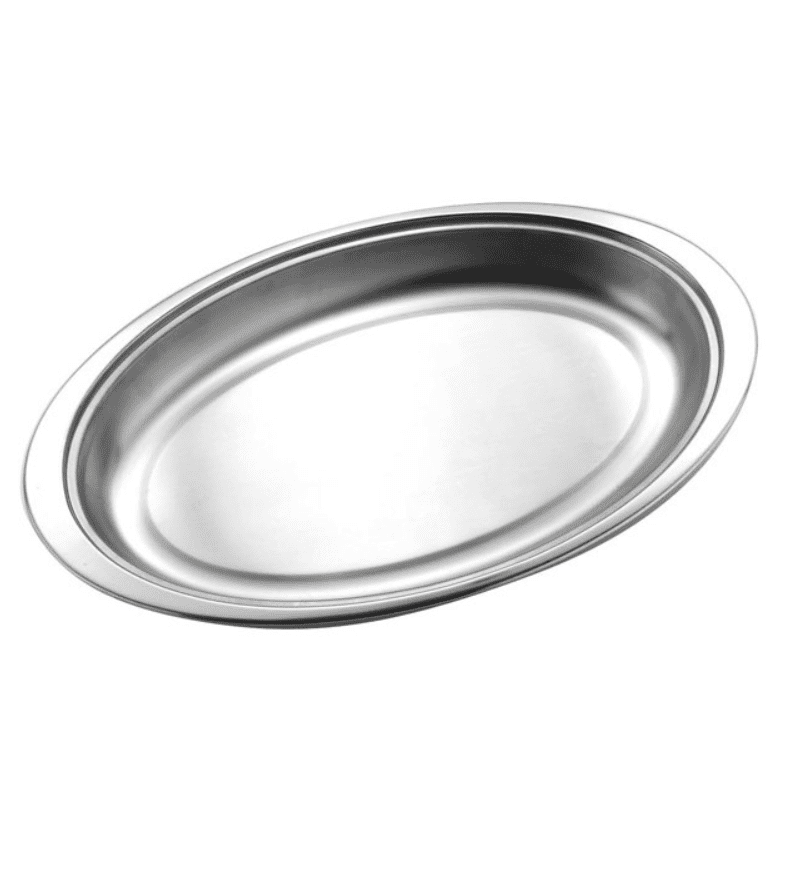 Oval Stainless Steel Dish | Buy Online at The Asian Cookshop.