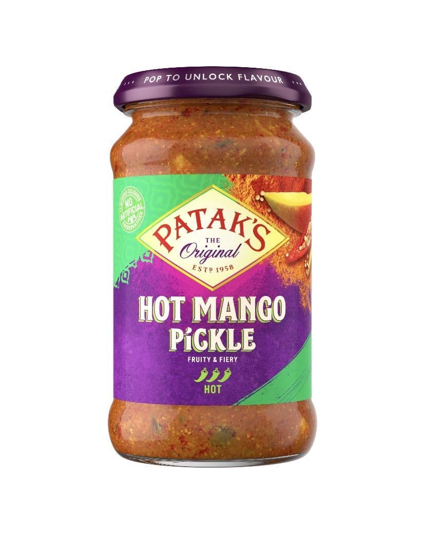 Pataks Hot Mango Pickle | Buy Online at The Asian Cookshop.