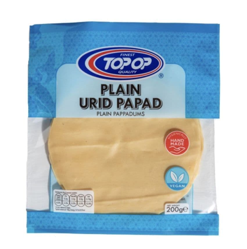 Plain Papads (Poppadoms) by Topop | Buy Online at the Asian Cookshop