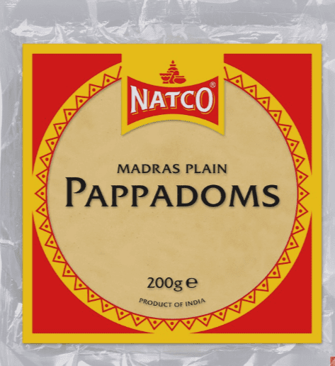 Plain Poppadoms (Madras Restaurant Style)