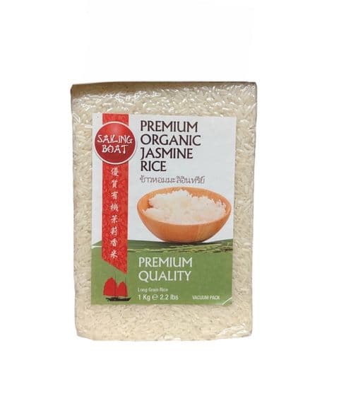 Premium Organic Jasmine Rice 1KG by Sailing Boat