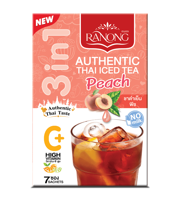 Ranong 3 in 1 Peach Thai Iced Tea Mix (No Milk) | Buy Online at the Asian Cookshop