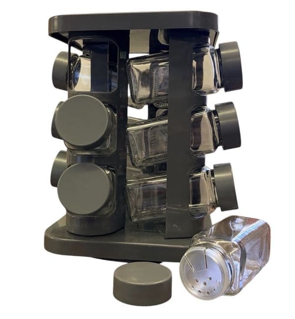 Revolving Spice Rack (12 Empty Jars) (Sarina Brand)