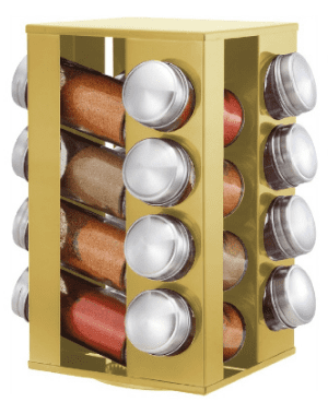 Revolving Spice Rack (Beryl Gold) (16 Empty Jars) (SOLD OUT)