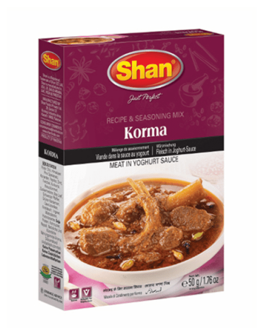 Shan Korma Curry (mix for meat in rich yoghurt curry) | Buy Online at The Asian Cookshop.

