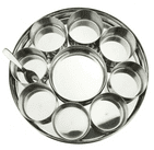 Solid Lid 9 Pot Masala Dabba Spice Tin (Size 13) | Buy Online at the Asian Cookshop