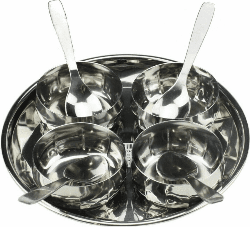Stainless Steel Pickle & Chutney Serving Tray | Buy Online at The Asian Cookshop.