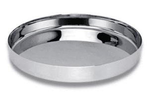 Stainless Steel Plain Sada Thali (no13)
