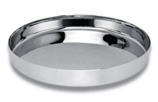 Stainless Steel Plain Sada Thali (no13)