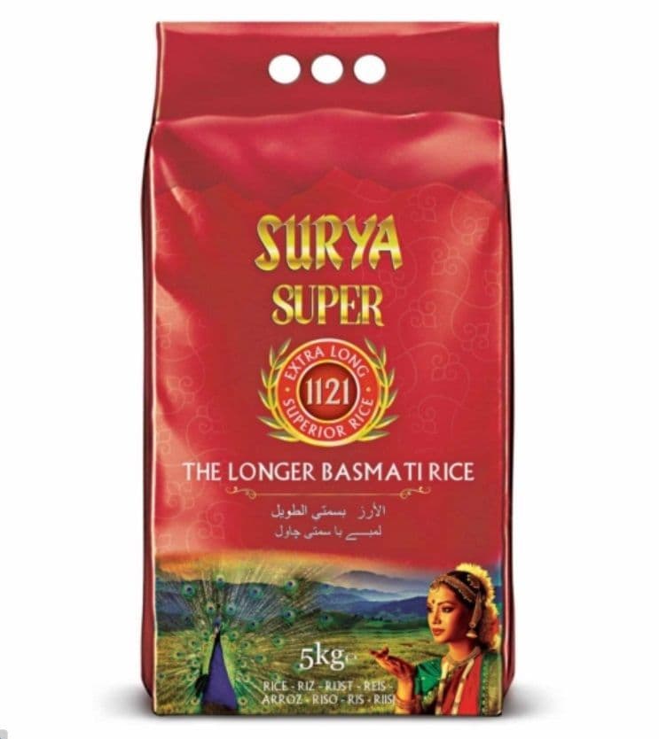 Surya Extra Long Superior Basmati Rice | Buy Online at the Asian Cookshop