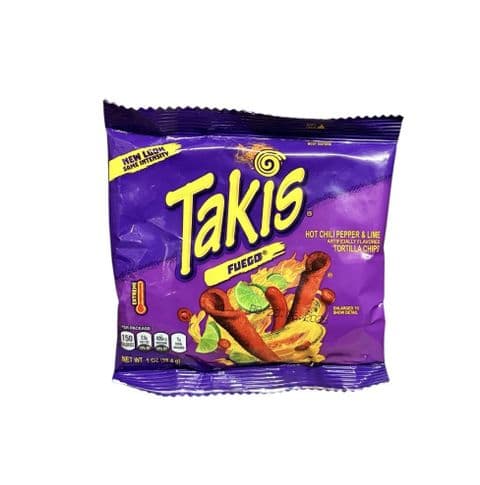 Takis Fuego (Hot Chilli & Lime Flavour Tortilla Chips)