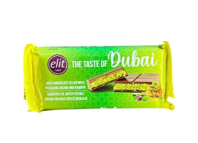 Taste of Dubai Milk Chocolate (Filled with Pistachio Cream & Kadayif) 90g | Buy Online at the Asian Cookshop