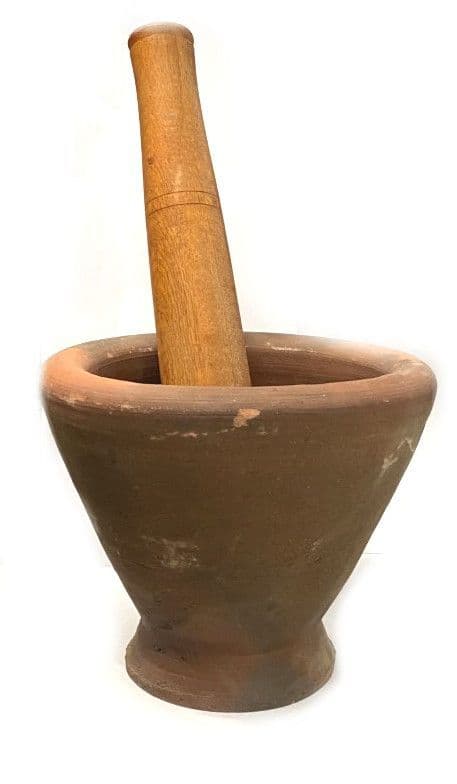 Thai Mortar & Pestle (Traditional Rustic Laos Style)
