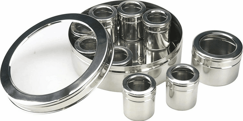 Deluxe S/S Indian Masala Dabba (All Individually Lidded) | Buy Online ...