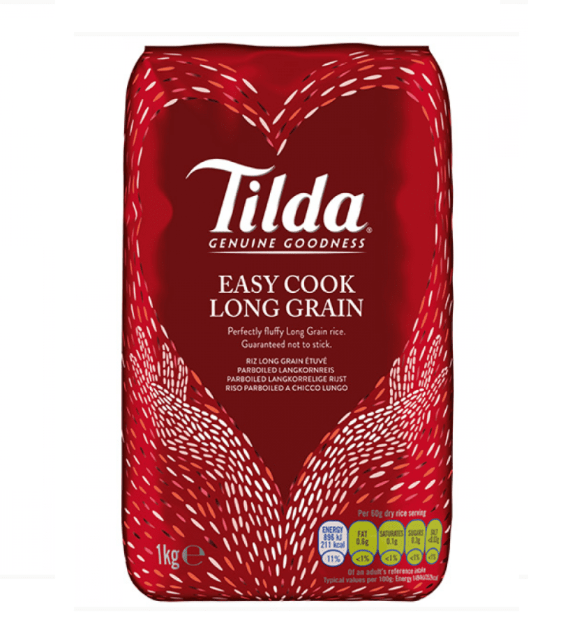 Tilda EASY COOK Long Grain Rice 1KG | Buy Online at The Asian Cookshop