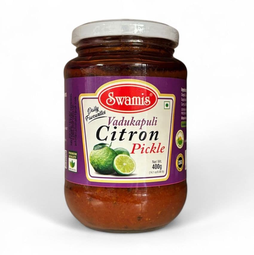 Vadukapuli Citron Pickle by Swamis | Buy Online at the Asian Cookshop