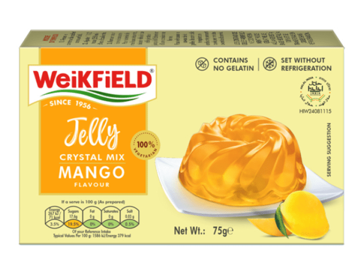 Vegetarian Jelly Crystals (Mango) By Weikfield | Buy Online at the Asian Cookshop