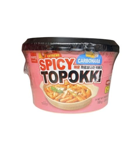 Wang Bowl Topokki Carbonara Flavour Rice Cakes (Tteokbokki)