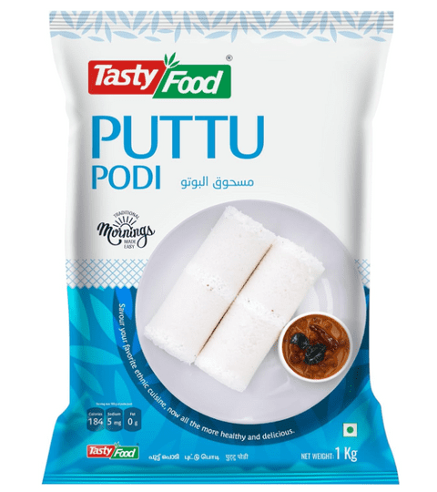 White Puttu Flour (Steamed Puttupodi) 1KG by Tasty Food