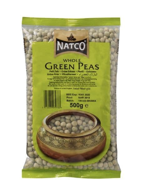 Whole Green Peas (Dried Petits Pois) 500g | Buy Online at the Asian Cookshop