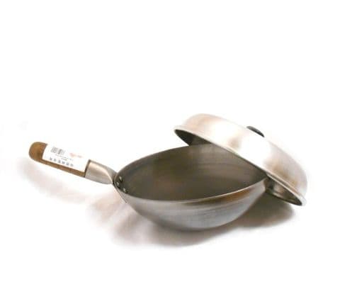 WOK SET | Round Bottom Carbon Steel Wok with Lid Cover