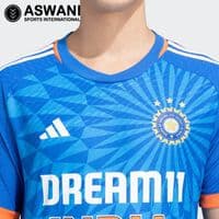 adidas India Cricket Jersey, Mens T20 Dream11 Player Edition Match Shirt 2023