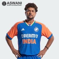 adidas India Cricket Match Jersey, Mens T20 Player Edition Cricket Shirt 2025, 2 Stars