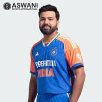 adidas India Cricket Match Jersey, Mens T20 Player Edition Cricket Shirt 2025, 2 Stars
