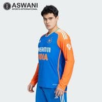 adidas India Cricket Match Jersey, Mens T20 Player Edition Cricket Shirt Long Sleeve 2025