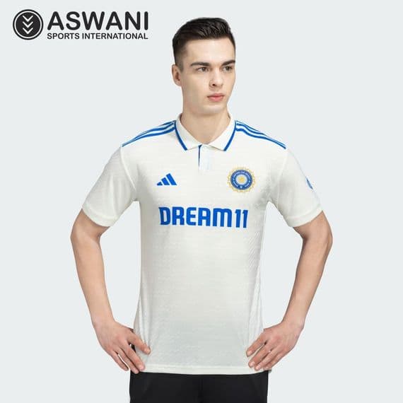 adidas India Cricket Match Jersey, Mens Test Player Edition Shirt 2024-2025