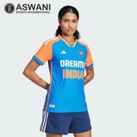 adidas India Cricket Match Jersey, Womens T20 Player Edition Cricket Shirt 2024-2025