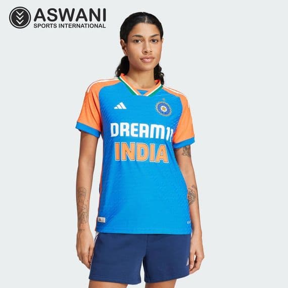 adidas India Cricket Match Jersey, Womens T20 Player Edition Cricket Shirt 2024-2025