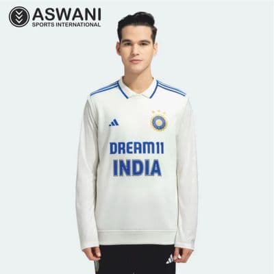 adidas India Cricket Sleeveless Sweater, Player Edition Test 2023-2024