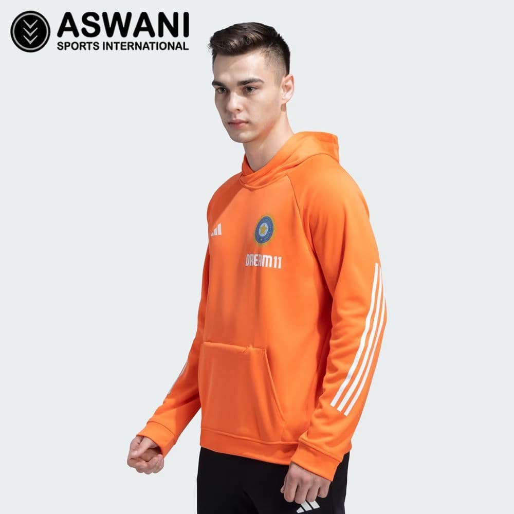 adidas India Cricket Training Hoodie Player Edition 2023-2024 Orange
