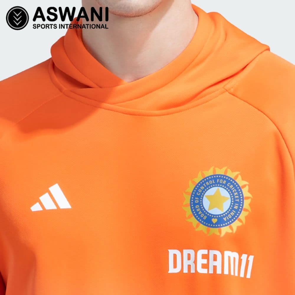 adidas India Cricket Training Hoodie Player Edition 2023-2024 Orange