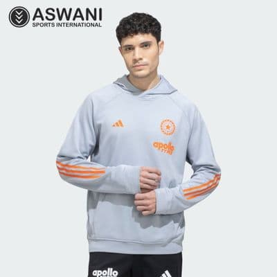 adidas India Cricket Training Hoodie, Player Edition 2026, Halo Silver