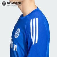 adidas India Cricket Training Jersey, Player Edition Shirt 2025, Semi Lucid Blue
