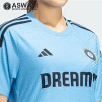 adidas India Cricket Training Jersey, Womens Player Edition Shirt 2023-2024, Light Blue