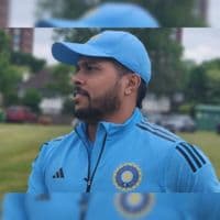 adidas India Cricket Training Track Top, Player Edition 2023-2024, Blue