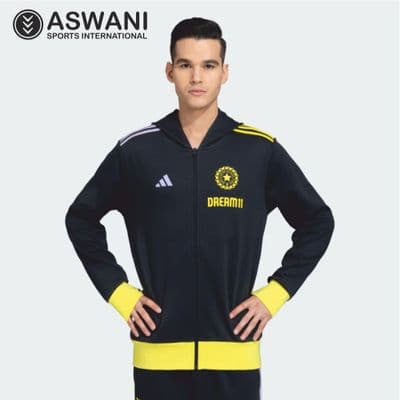 adidas India Cricket Travel Hoodie, Player Edition 2024, Night Grey