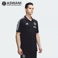 adidas India Cricket Travel Polo, Player Edition Shirt 2023-2024, Black