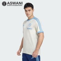 adidas India Cricket Travel Tee, Player Edition Shirt 2025, Cream White/Light Blue