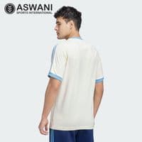 adidas India Cricket Travel Tee, Player Edition Shirt 2025, Cream White/Light Blue