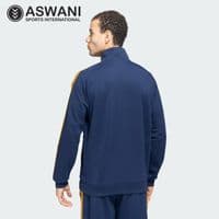 adidas India Cricket Travel Upper/Full Zip Jacket, Mens Player Edition 2025, Navy/Orange